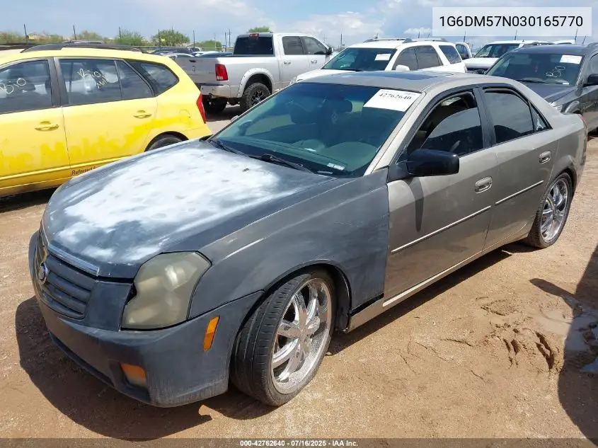2003 Cadillac Cts Standard VIN: 1G6DM57N030165770 Lot: 42762640