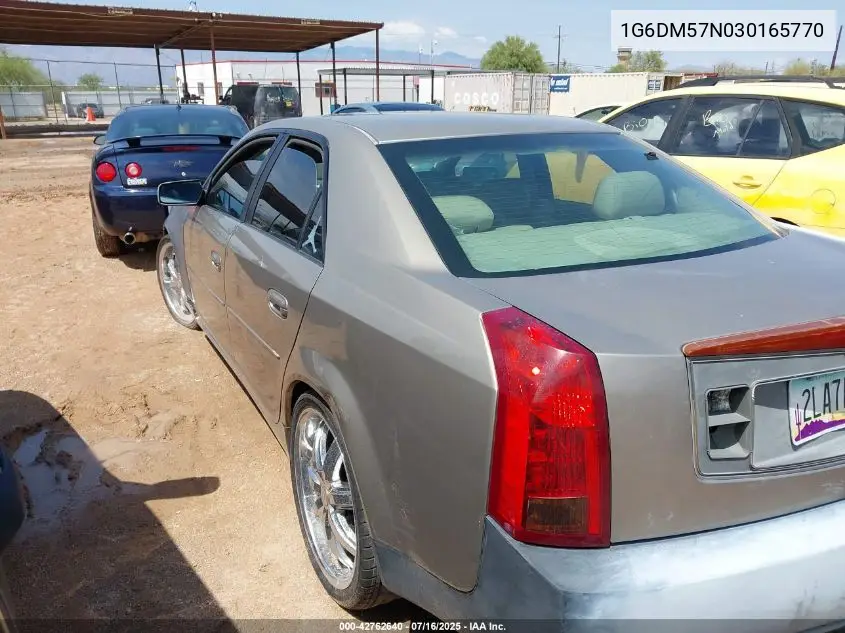 2003 Cadillac Cts Standard VIN: 1G6DM57N030165770 Lot: 42762640
