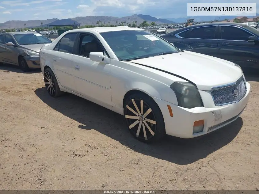 2003 Cadillac Cts Standard VIN: 1G6DM57N130137816 Lot: 42770981