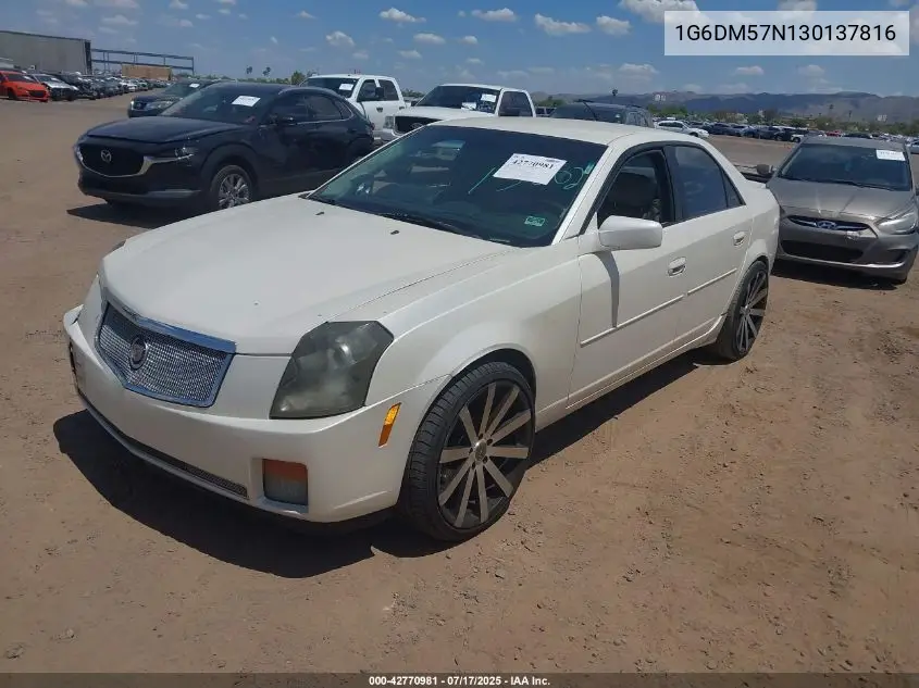 2003 Cadillac Cts Standard VIN: 1G6DM57N130137816 Lot: 42770981