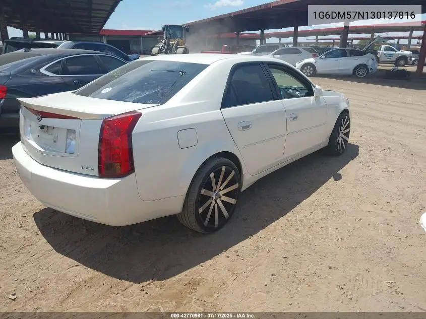 2003 Cadillac Cts Standard VIN: 1G6DM57N130137816 Lot: 42770981