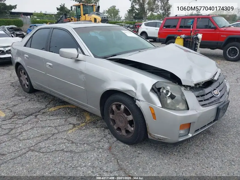2004 Cadillac Cts Standard VIN: 1G6DM577040174309 Lot: 42171499