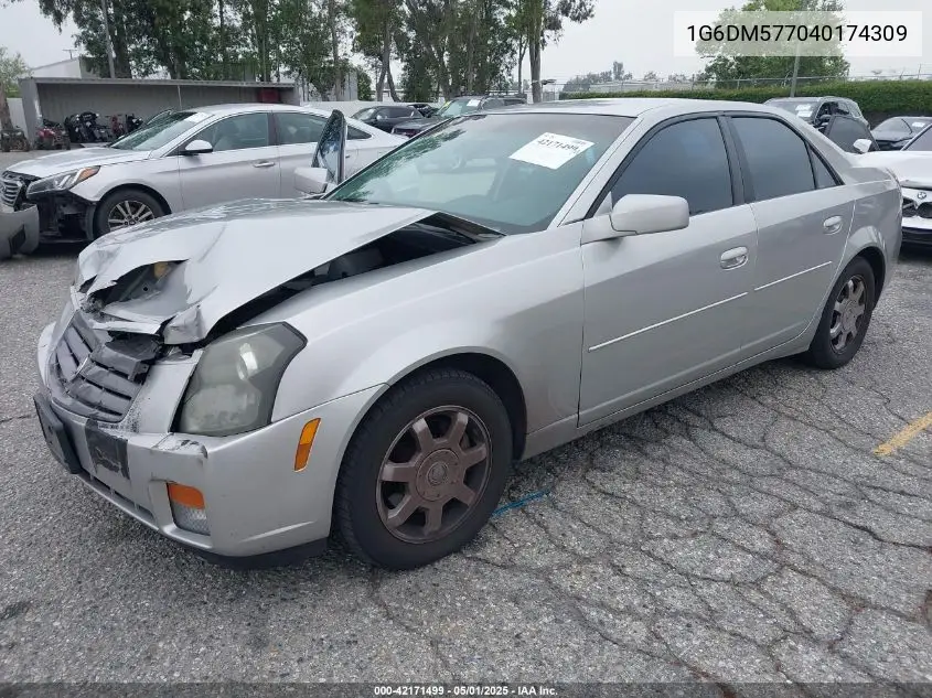 2004 Cadillac Cts Standard VIN: 1G6DM577040174309 Lot: 42171499
