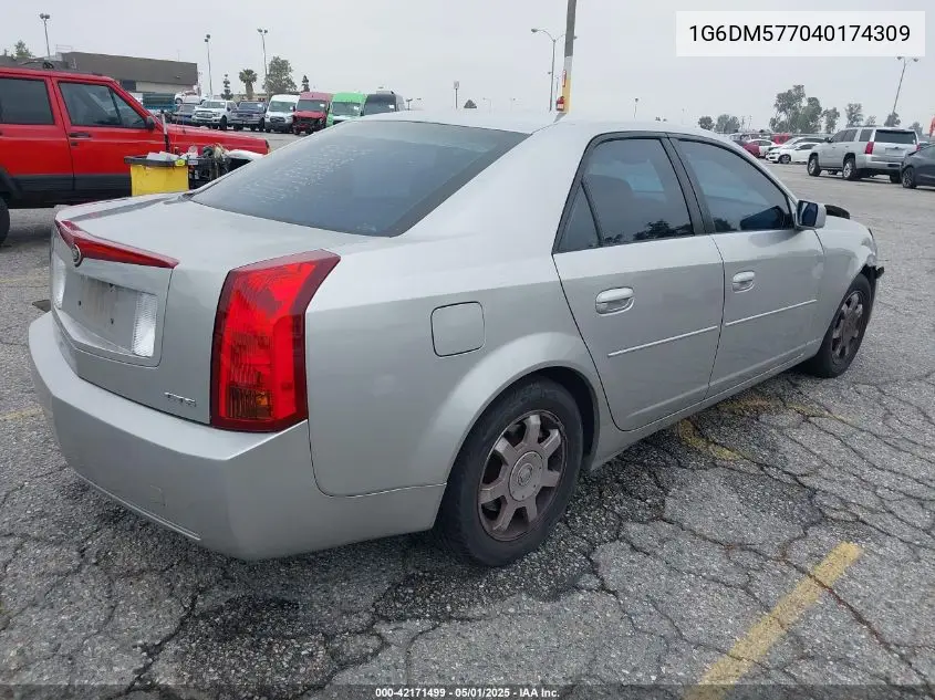 2004 Cadillac Cts Standard VIN: 1G6DM577040174309 Lot: 42171499