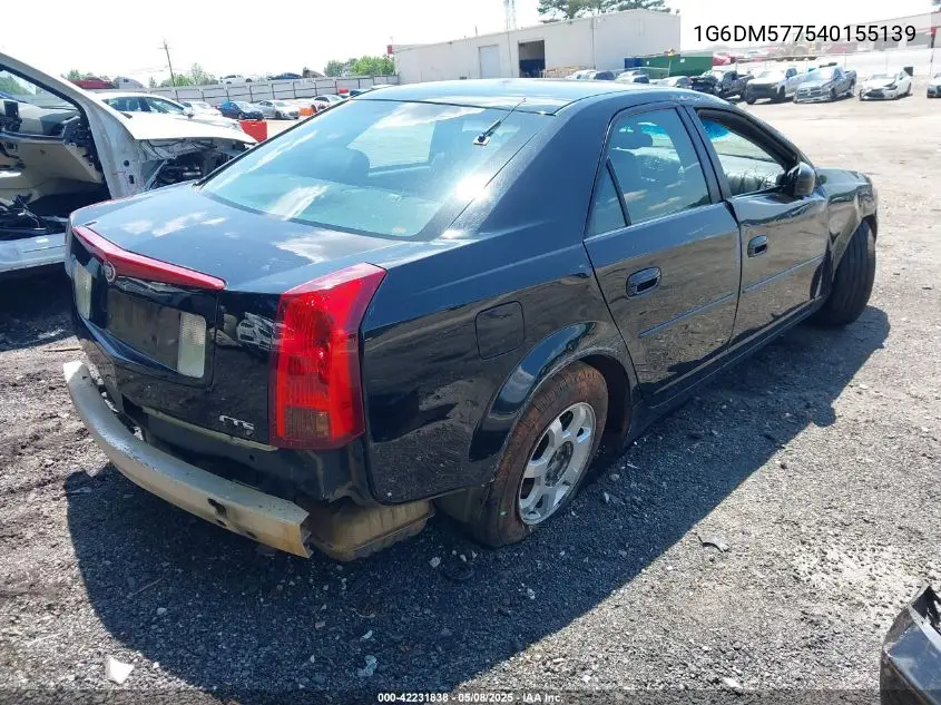 2004 Cadillac Cts Standard VIN: 1G6DM577540155139 Lot: 42231838