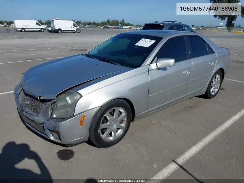 2004 Cadillac Cts Standard VIN: 1G6DM577440188908 Lot: 42563277