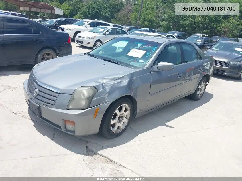2004 Cadillac Cts Standard VIN: 1G6DM577040181700 Lot: 42566016