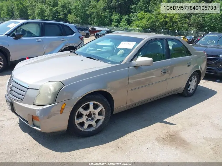 2004 Cadillac Cts Standard VIN: 1G6DM577840105738 Lot: 42602467