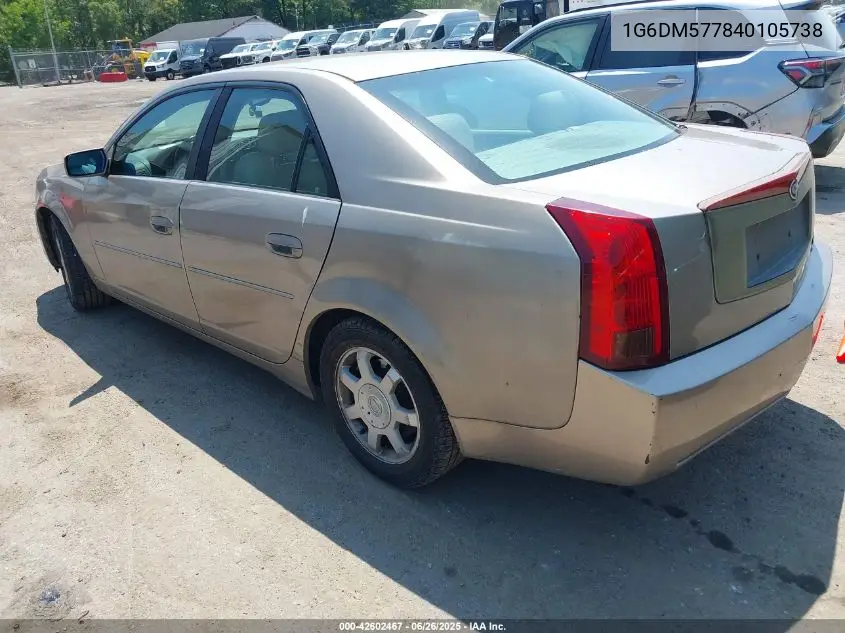 2004 Cadillac Cts Standard VIN: 1G6DM577840105738 Lot: 42602467
