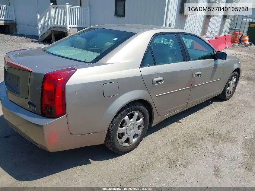 2004 Cadillac Cts Standard VIN: 1G6DM577840105738 Lot: 42602467