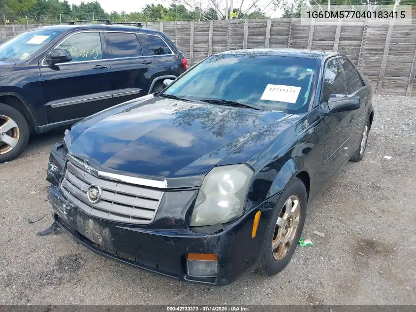 2004 Cadillac Cts Standard VIN: 1G6DM577040183415 Lot: 42733373