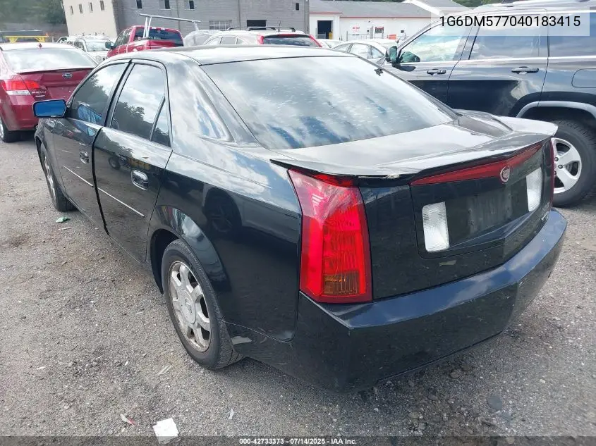 2004 Cadillac Cts Standard VIN: 1G6DM577040183415 Lot: 42733373