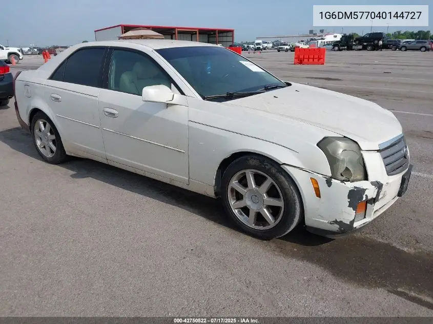 2004 Cadillac Cts Standard VIN: 1G6DM577040144727 Lot: 42750522