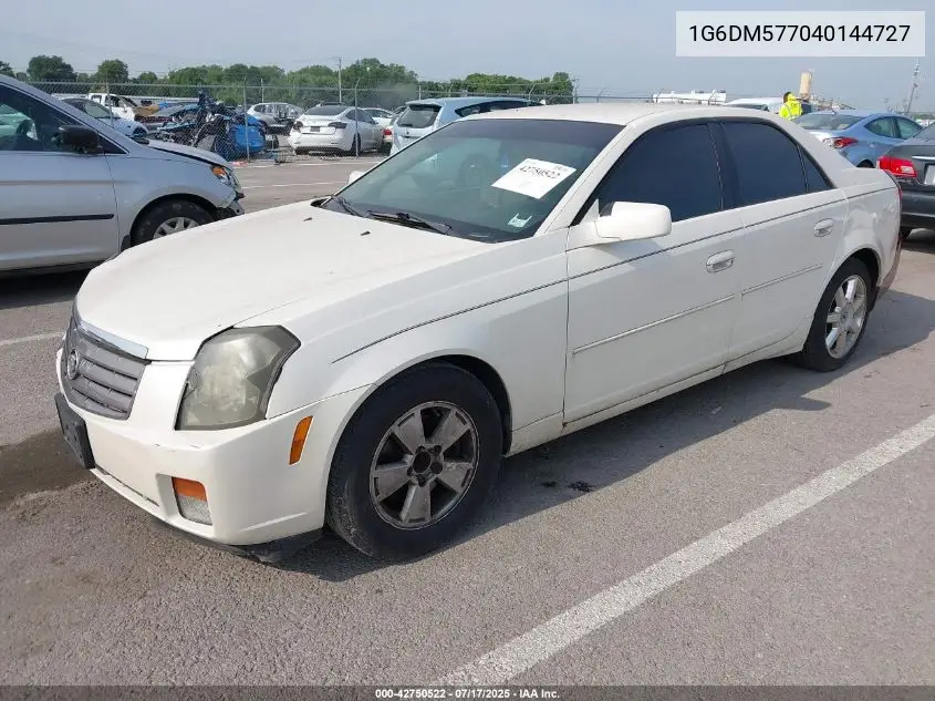 2004 Cadillac Cts Standard VIN: 1G6DM577040144727 Lot: 42750522