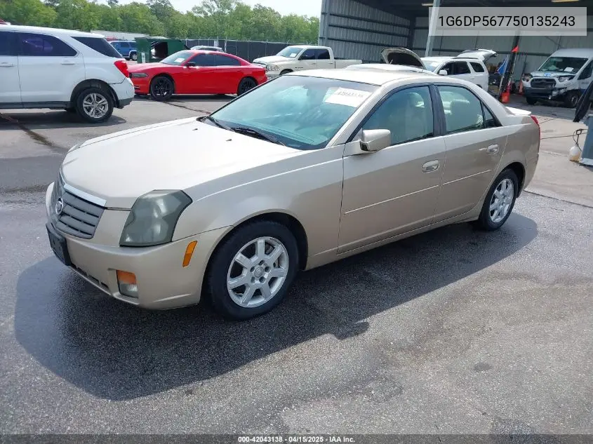 2005 Cadillac Cts Standard VIN: 1G6DP567750135243 Lot: 42043138