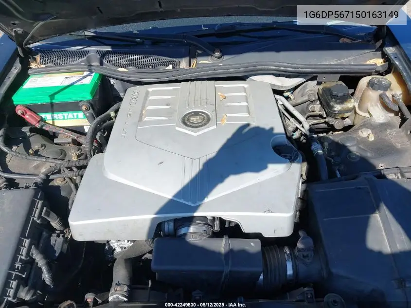 2005 Cadillac Cts Standard VIN: 1G6DP567150163149 Lot: 42249830
