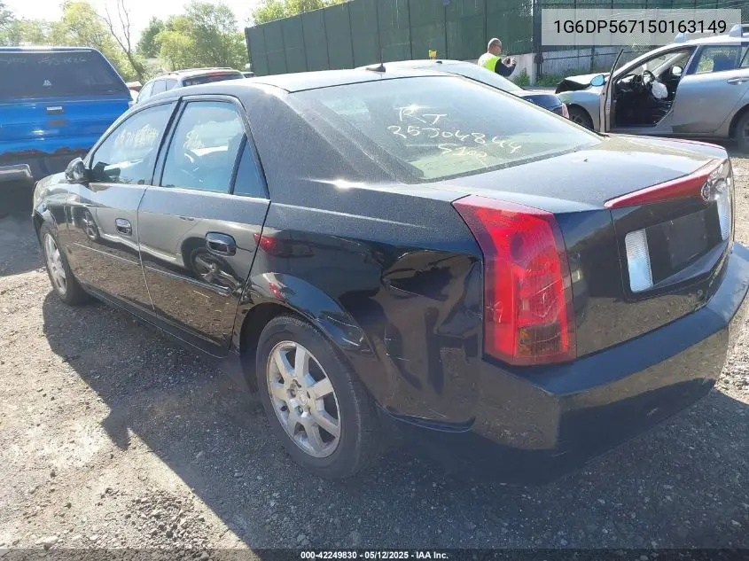 2005 Cadillac Cts Standard VIN: 1G6DP567150163149 Lot: 42249830