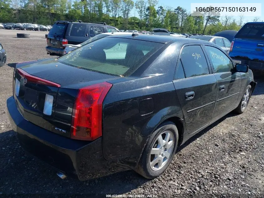 2005 Cadillac Cts Standard VIN: 1G6DP567150163149 Lot: 42249830