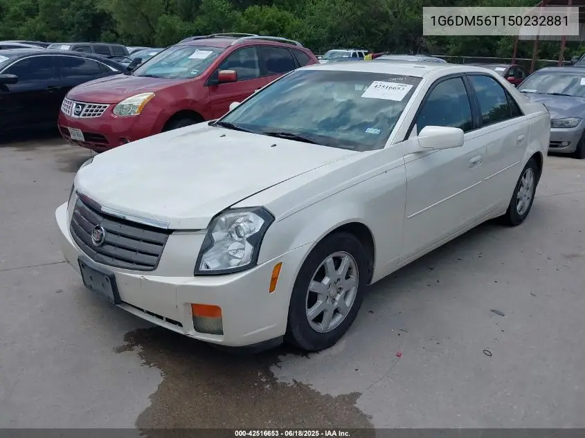 2005 Cadillac Cts Standard VIN: 1G6DM56T150232881 Lot: 42516653