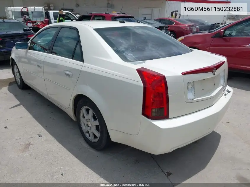 2005 Cadillac Cts Standard VIN: 1G6DM56T150232881 Lot: 42516653