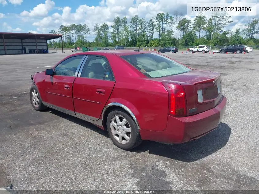 2005 Cadillac Cts Standard VIN: 1G6DP567X50213806 Lot: 42612610