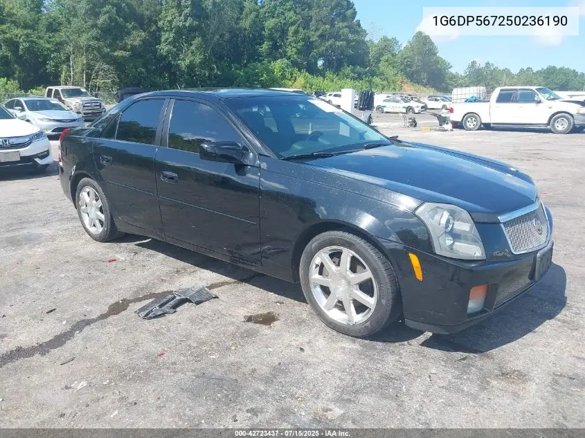 2005 Cadillac Cts Standard VIN: 1G6DP567250236190 Lot: 42723437