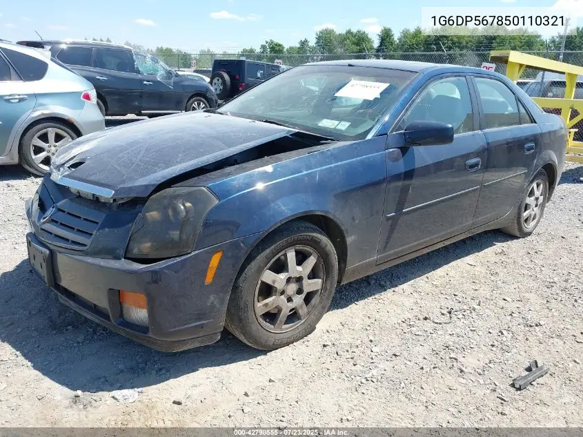 2005 Cadillac Cts Standard VIN: 1G6DP567850110321 Lot: 42798555