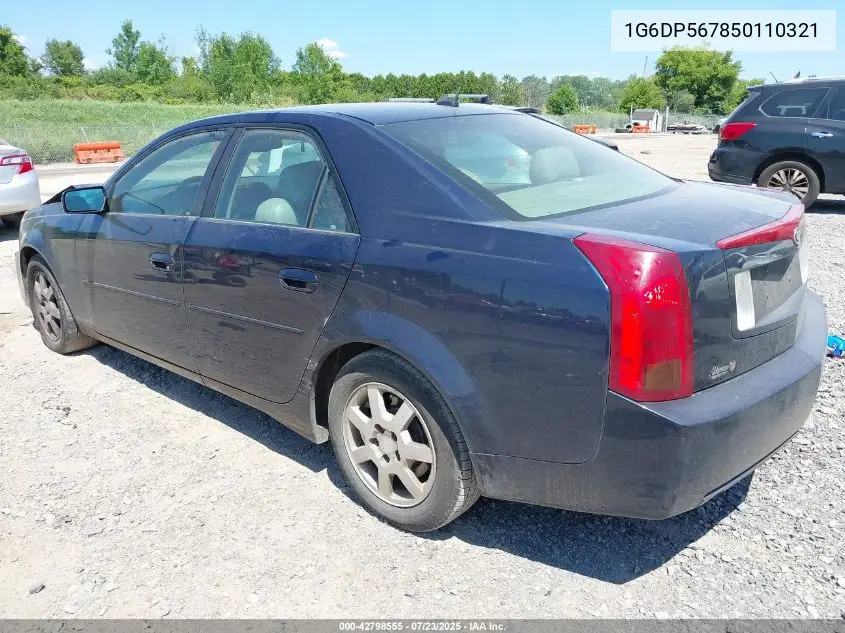 2005 Cadillac Cts Standard VIN: 1G6DP567850110321 Lot: 42798555