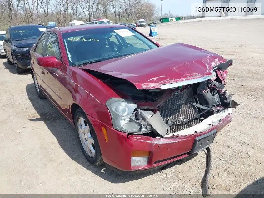 2006 Cadillac Cts Standard VIN: 1G6DM57T560110069 Lot: 41936346