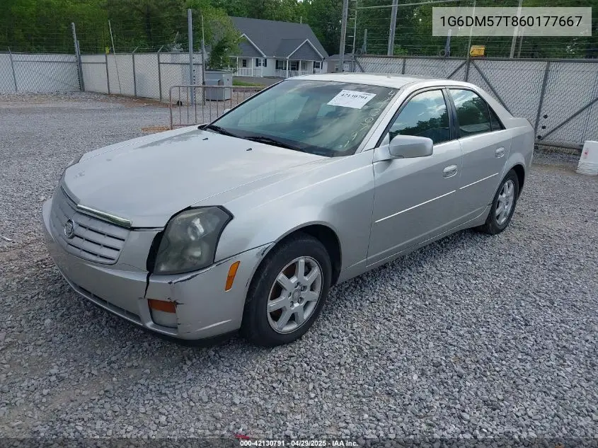 2006 Cadillac Cts Standard VIN: 1G6DM57T860177667 Lot: 42130791