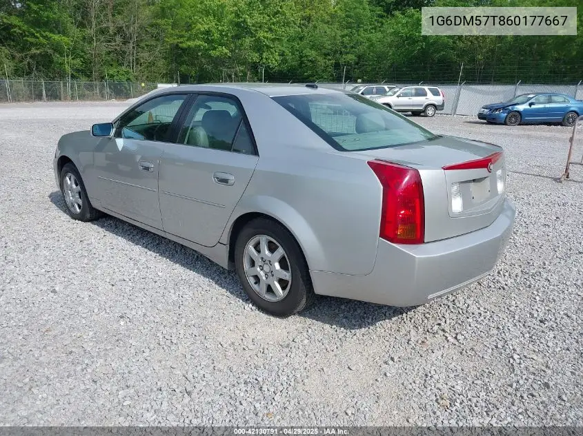 2006 Cadillac Cts Standard VIN: 1G6DM57T860177667 Lot: 42130791