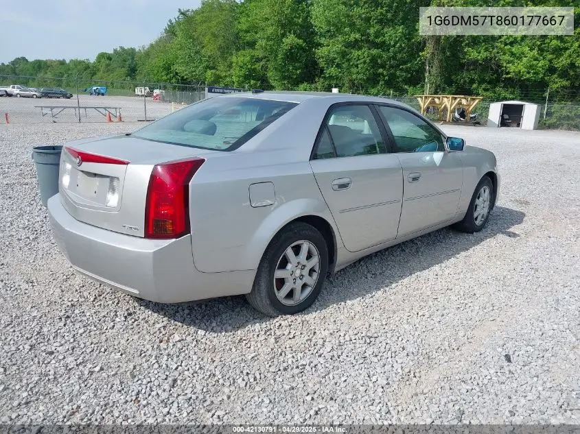 2006 Cadillac Cts Standard VIN: 1G6DM57T860177667 Lot: 42130791