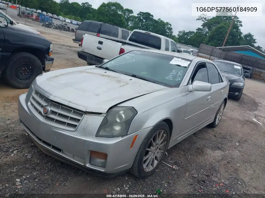 2006 Cadillac Cts Standard VIN: 1G6DP577560184909 Lot: 42153050