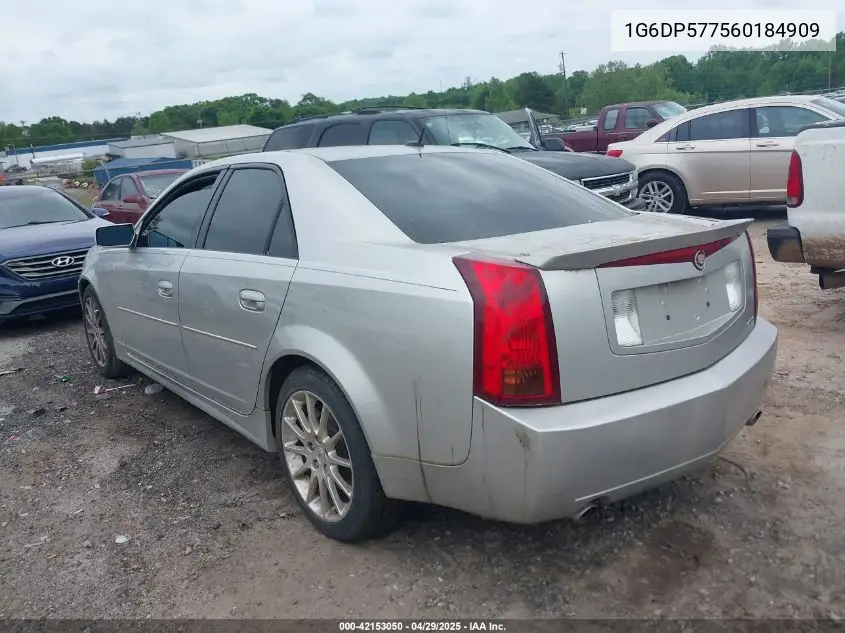 2006 Cadillac Cts Standard VIN: 1G6DP577560184909 Lot: 42153050
