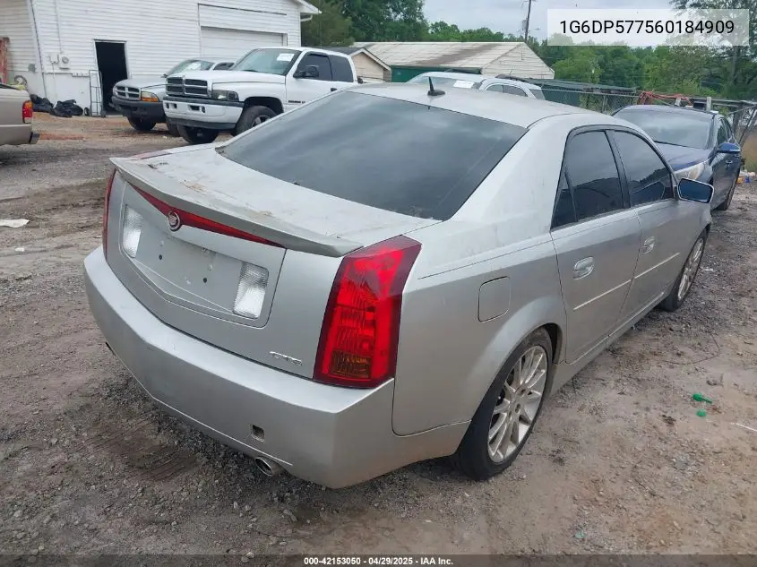 2006 Cadillac Cts Standard VIN: 1G6DP577560184909 Lot: 42153050