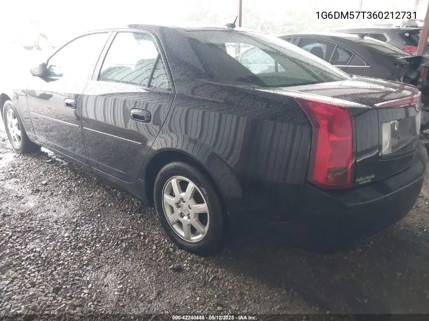 2006 Cadillac Cts Standard VIN: 1G6DM57T360212731 Lot: 42240448
