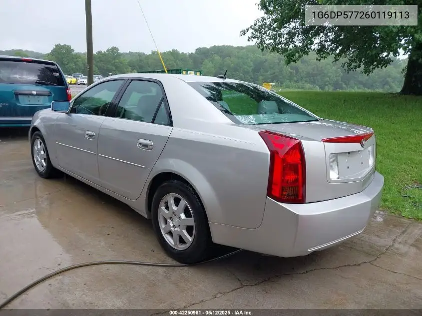 2006 Cadillac Cts Standard VIN: 1G6DP577260119113 Lot: 42250961