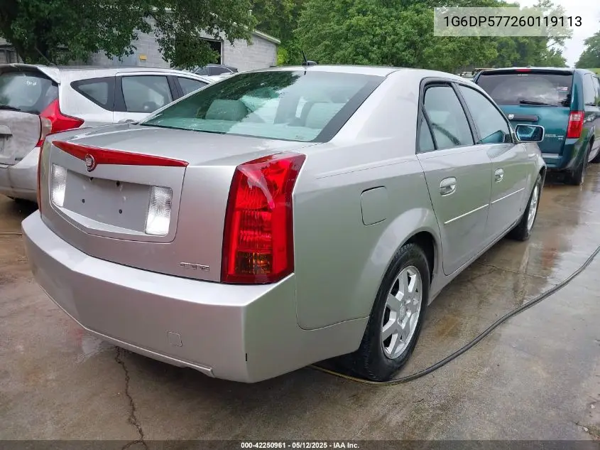 2006 Cadillac Cts Standard VIN: 1G6DP577260119113 Lot: 42250961