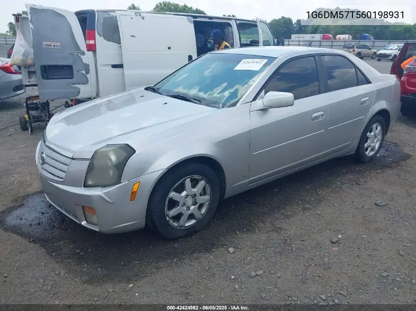 2006 Cadillac Cts Standard VIN: 1G6DM57T560198931 Lot: 42424562