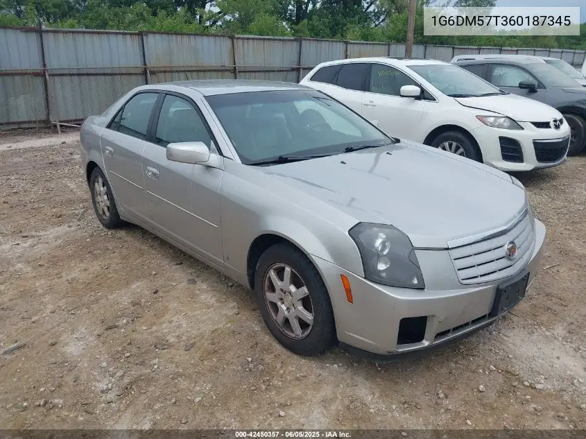 2006 Cadillac Cts Standard VIN: 1G6DM57T360187345 Lot: 42450357