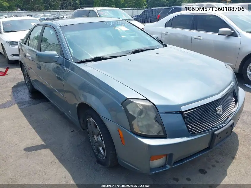 2006 Cadillac Cts Standard VIN: 1G6DM57T360188706 Lot: 42451372