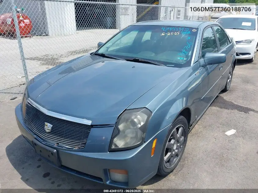 2006 Cadillac Cts Standard VIN: 1G6DM57T360188706 Lot: 42451372