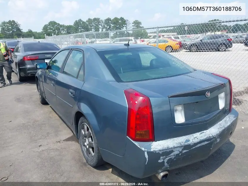2006 Cadillac Cts Standard VIN: 1G6DM57T360188706 Lot: 42451372