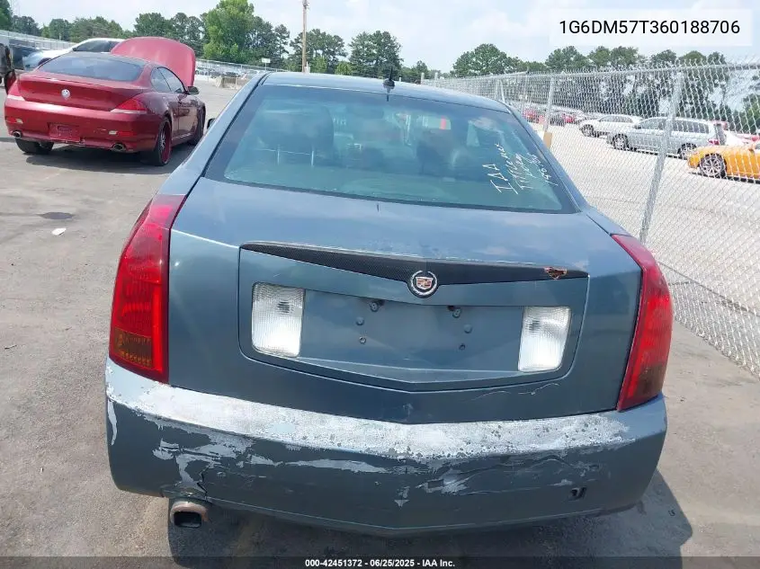 2006 Cadillac Cts Standard VIN: 1G6DM57T360188706 Lot: 42451372