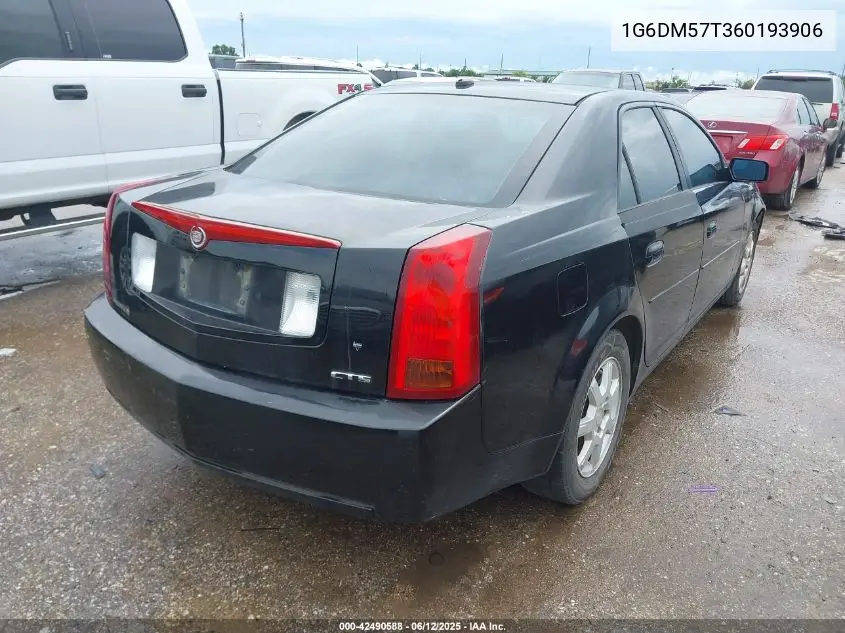 2006 Cadillac Cts Standard VIN: 1G6DM57T360193906 Lot: 42490588