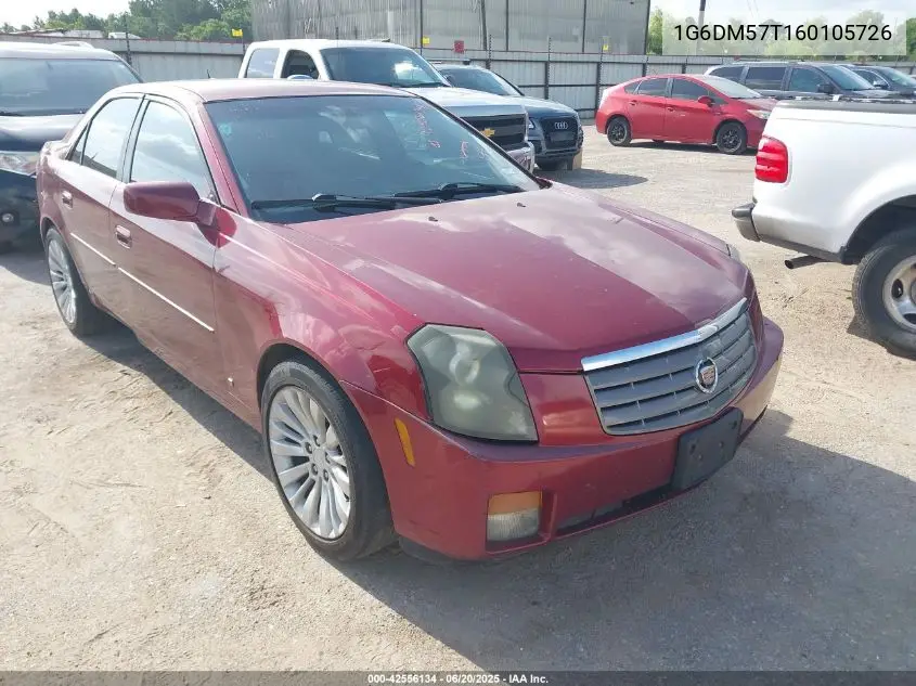 2006 Cadillac Cts Standard VIN: 1G6DM57T160105726 Lot: 42556134