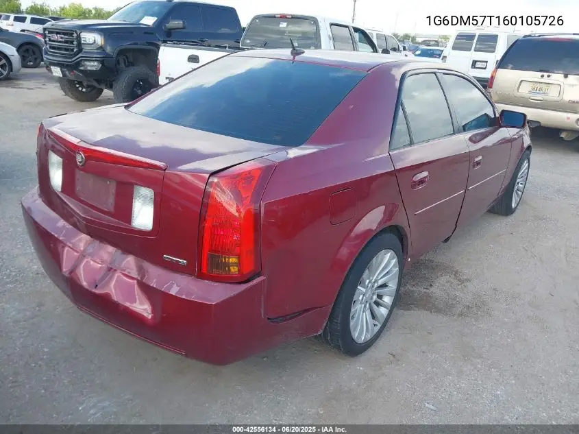 2006 Cadillac Cts Standard VIN: 1G6DM57T160105726 Lot: 42556134