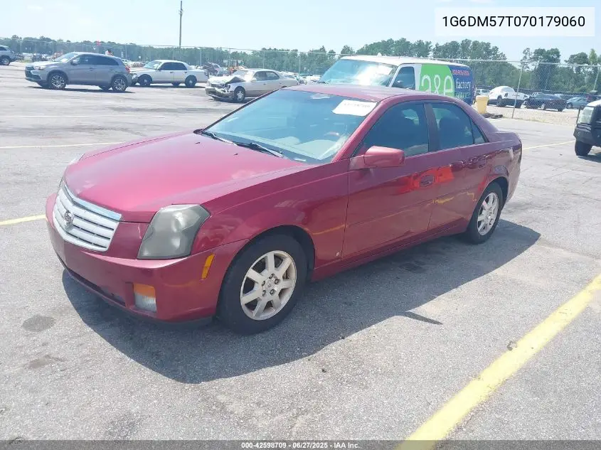 2007 Cadillac Cts Standard VIN: 1G6DM57T070179060 Lot: 42598709