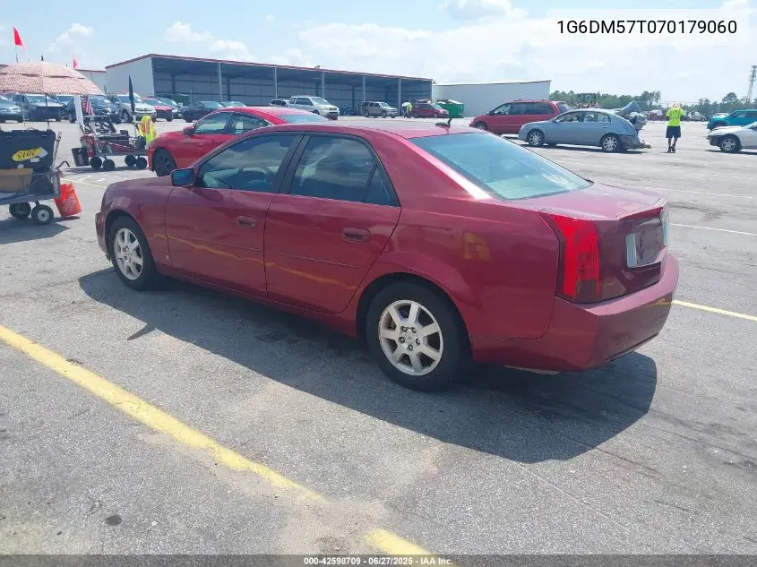 2007 Cadillac Cts Standard VIN: 1G6DM57T070179060 Lot: 42598709