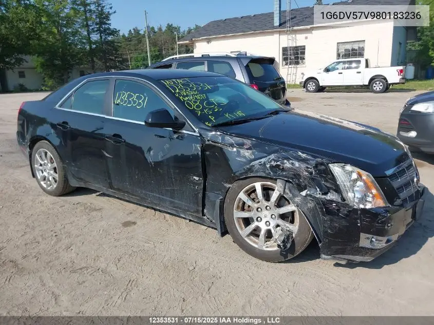 2008 Cadillac Cts VIN: 1G6DV57V980183236 Lot: 12353531